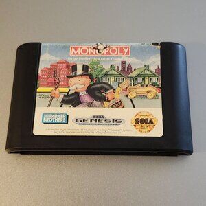 Monopoly Sega Genesis Game Cartridge Classic Parker Brothers